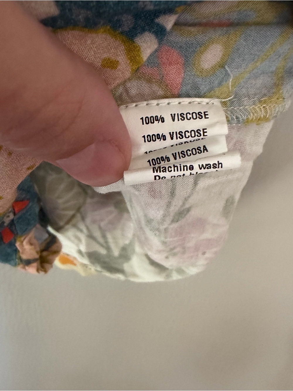 Bl^nk London x Anthropologie STEPHANIE medium Yellow Blue Floral V-Neck Top - Picture 11 of 13